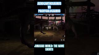 Acrocanthosaurus vs Pachygalosaurus  Jurassic World The Game Shorts [upl. by Ydnis519]