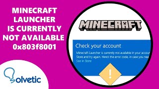 FIX Minecraft Launcher is Currently Not Available in Your Account 0x803f800 [upl. by Pouncey]