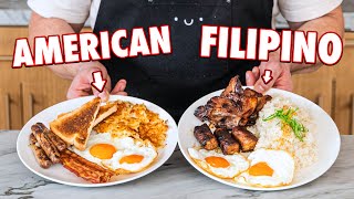 American Breakfast Vs Filipino Breakfast [upl. by Ranique]