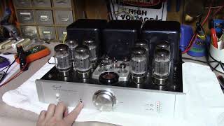 Bench Test  Cayin A100T 8 x KT88 Tube Amplifier [upl. by Romina]