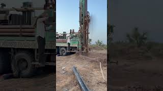 borewell odex drilling ￼ machine😱ms पाइप फ़ीटिंग  amazing water 😱shortsfeed borewell tubewell [upl. by Finnie995]