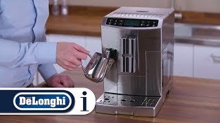 How to use steam for milk frothing on your De’Longhi PrimaDonna S Evo ECAM 51055M coffee machine [upl. by Matthaeus427]