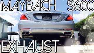 SOUND 2016 Mercedes Maybach S600 Exhaust Start Up Idle [upl. by Howzell]