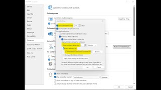 Configure the auto archive settings in Outlook [upl. by Jonette]