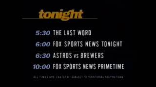 FOX Sports Net Southwest Menu June 2 1999 530 PM  1000 ET [upl. by Llecram48]