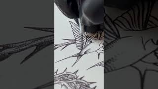 ASMR drawing inkcartridges ballpointpen asmr asmrdrawing tatooartist art [upl. by Oiredised345]