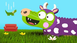 Purple Cow  Silly Crocodile Fairy Tales and Stories Just For Kids [upl. by Idnyl306]