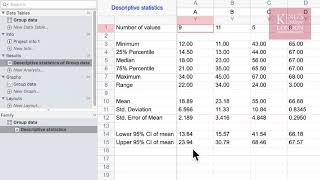 Descriptive Statistics and Normality test in GraphPad Prism [upl. by Ahsilla]