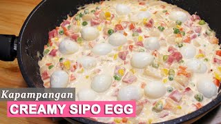 THE BEST SIPO EGG  CREAMY SIPO EGG  HUNGRY MOM COOKING [upl. by Katlaps]