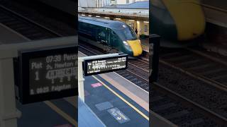 GWR class 802 clatters through Dawlish Station on the Plymouth to Paddington 802006 IET [upl. by Odrahcir]