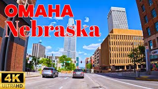 Northwest to Downtown Omaha  Nebraska  Beautiful City  4K Highway Drive  2024 [upl. by Inaej]