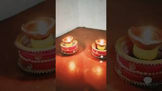 Diwali special 🪔 Home decoration by beautiful diya 😍🪔🪔trending subhashree papercrafts diy art [upl. by Anuat]