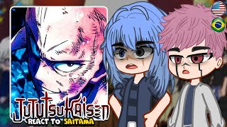 Jujutsu Kaisen React To Saitama  One punch man  Gacha React [upl. by Nawtna832]