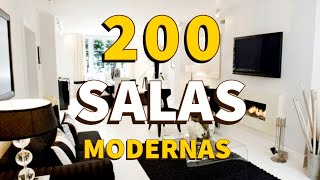 200 SALAS MODERNAS CON IDEAS GENIALES DE DECORACION DE INTERIORES  COLORES MUEBLES Y LUCES LED [upl. by Kinna153]