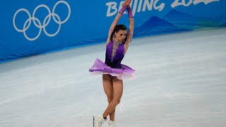 Kamila Valieva completes successful quad jump at Winter Olympics in Beijing [upl. by Ylus]