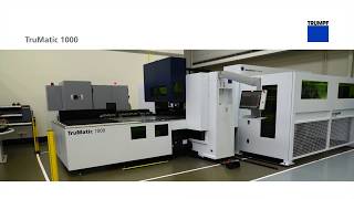 TRUMPF punching and punch laser processing TruMatic 1000 fiber  The economical compact machine [upl. by Mcdade]