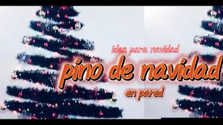 DIY arbol de navidad en la pared con escarcha  decoracion navideña 2024 [upl. by Kurtzig]