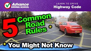 5 Common Road Rules You Might Not Know  Learn to drive Highway Code [upl. by Antons]