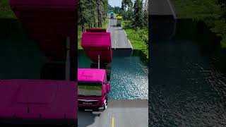 Dump trucks vs water pit 2  BeamNG drive carsvswater [upl. by Sammie619]