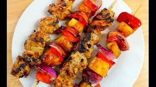 Barbecue Chicken and Pineapple Skewers Recipe [upl. by Eloccin]