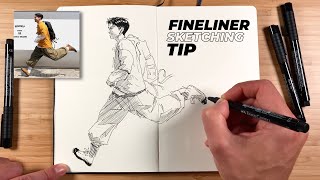 Improve your INK PEN SKETCHING with this easy tip [upl. by Ahsiliw443]