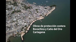 Avanzan las obras de protección costera en Bocahcica y Caño del Oro en Cartagena [upl. by Eedyaj912]