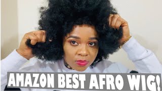 AMAZON KALYSS AFRO WIG REVIEW  UNBOXING  Amaka Njoku [upl. by Arriet628]