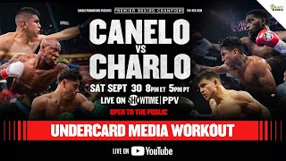 Canelo vs Charlo PPV UNDERCARD MEDIA WORKOUT  CaneloCharlo Fight Week [upl. by Aynat]