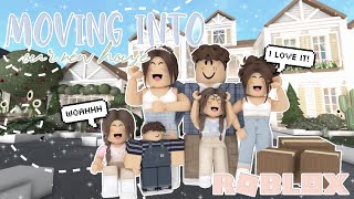 MOVING INTO OUR NEW HOUSE 🏡BLOXBURGROBLOX [upl. by Aninaig]