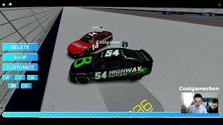 Roblox Backstretch Battles Car Racing [upl. by Rabin]