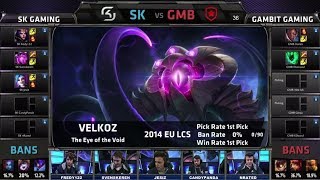 SK Gaming vs Gambit Gaming  Season 4 EU LCS Spring 2014 Week W10D1 G2  SK vs GMB Full game HD [upl. by Suilienroc98]