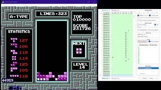 TAS NES Tetris  Perfect Rebirth Screen [upl. by Sheng44]