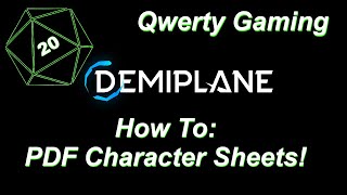 How To PDF Character Sheets for Demiplane [upl. by Yael628]