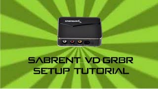 Sabrent VDGRBR HD 720p Tutorial With Free Software [upl. by Alyal]