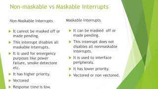 Differentiation between Nonmaskable vs Maskable Interrupts [upl. by Naimed512]