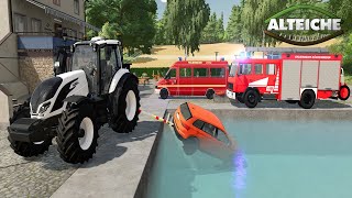 Aufregender Einsatz für Feuerwehr Auto in Freibad  Ls22 Alteiche Folge 6 [upl. by Ahseryt]