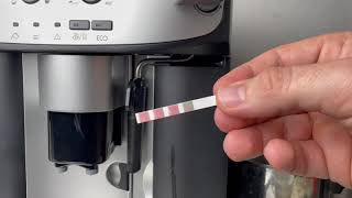 How to measure your water hardness and setup water hardness on Delonghi Caffe Corso ESAM 2800SB DIY [upl. by Adnohser8]