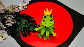 DIY  How to make a paper jumping frog  Fun amp Easy Origami  Paper Frog Making [upl. by Shaver231]