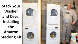 How To Fit a Stacking Kit for a Washing Machine  Dryer ✅ Installing the Amazon Stacking Kit [upl. by Terrej]