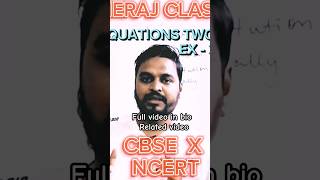 LINEAR EQUATIONS TWO VARIABLES II FULL VIDEO HERE II education khansir [upl. by Ewnihc]