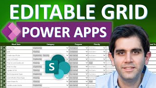 Editable Grid in Power Apps  SharePoint List [upl. by Notyalk]