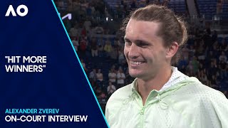 Alexander Zverev OnCourt Interview  Australian Open 2024 Third Round [upl. by Nilrem]