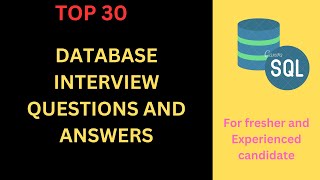 Database interview questions and answers for freshers and experienced [upl. by Anohsal516]