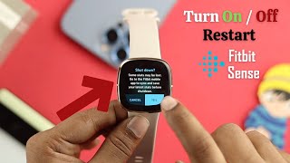 Fitbit Sense Watch How To Turn OFF ON Restart [upl. by Sothena]