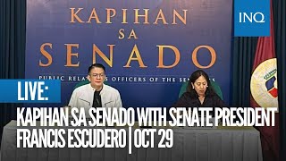 LIVE Kapihan sa Senado with Senate President Francis Escudero  October 29 [upl. by Acinaj]