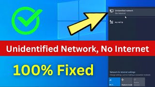 Fix Unidentified Network No Internet Windows 10 Laptop PC  UNIDENTIFIED NETWORK No Internet Access [upl. by Cuthburt]