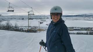 Downhill skiing in Luossavaara Kiruna [upl. by Einnig]