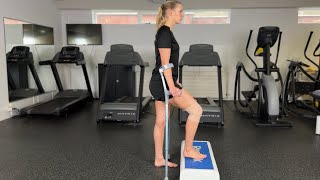 Phase 1 gait pattern  step tapping alternated exercise  Knee rehab [upl. by Nuri]