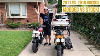 2011 Modded Ruckus Vs 2018 Stock Ruckus [upl. by Silrak300]