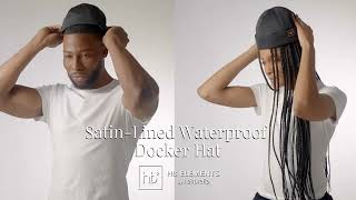 Hairbrella SatinLined Cap Brimless Docker Rain Hat Demo [upl. by Sarine]